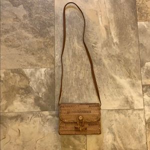 Wicker crossbody bag